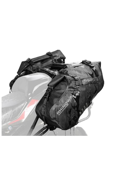 Rhinowalk Su Geçirmez Motosiklet Çantası M Beden 9+9 18litre Hacim Siyah