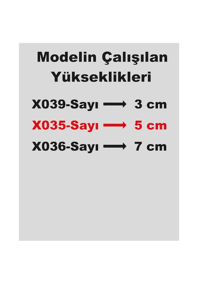 Stencil Rakam Boyama Şablonu X035-sayı Rakam Yüksekliği 5 Cm