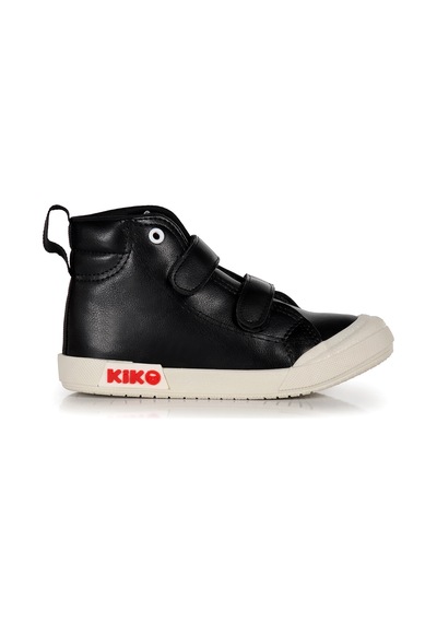 Kiko Kids Garf Günlük Cırtlı Erkek Bebek Bot Ayakkabı Siyah Siyah