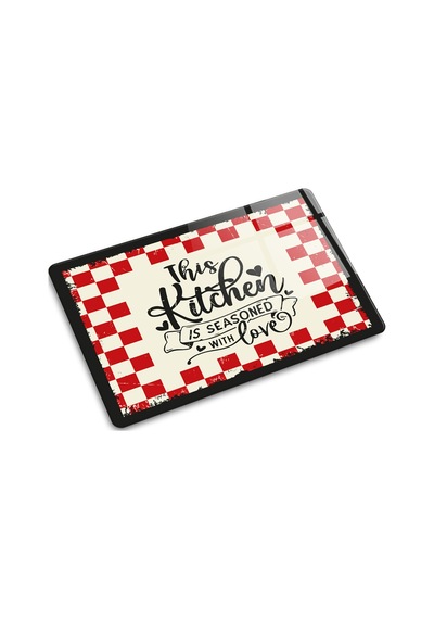Decorita Cam Kesme Tahtası | Kitchen Love | 20cm x 30cm