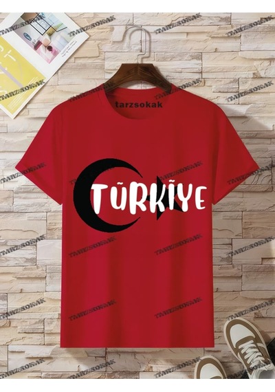 Flood Of Style Unisex Bay Çocuk T-shirt Atatürk Cumhrutiyet 23 Nisan 10 Kasım 29 Ekim Kod:31 Kırmızı