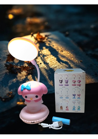 Valiz Tasarımlı Balerinli Takı Kutusu Ve Kuromi My Melody Masa Lamba Seti 001