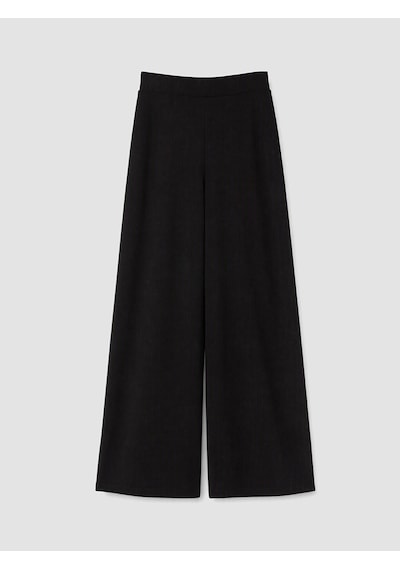Lcw Comfort Siyah Yüksek Bel Geniş Paça Krep Kadın Pantolon