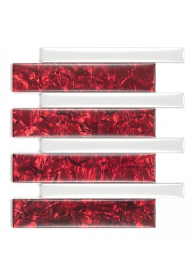 Sedef Kaplama Malzemesi Kırmızı 35x160 Cm Boyutlarında Bordo - Kırmızı