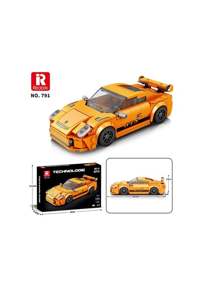 Reobrix Creator 791 Porsche 911 Gt3 Spor Araba Yaratıcı Yapı Blok Seti Building Blocks - 338 Parça