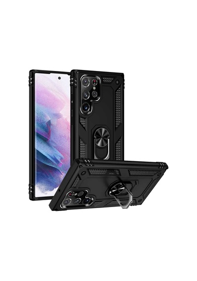 Zore Galaxy S22 Ultra Uyumlu Msra Vega Kılıf-siyah Siyah
