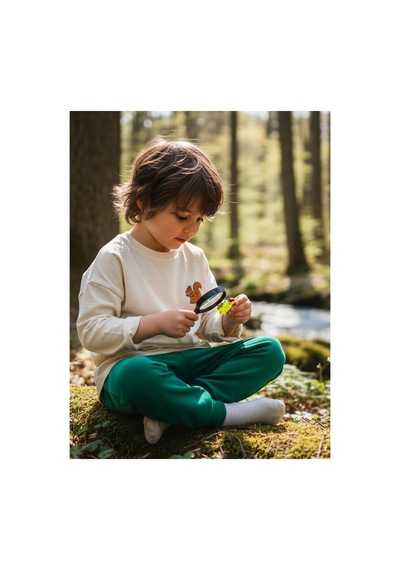 Heyadventure Erkek / Kız Çocuk Jogger Eşofman Altı Cepsiz Paçası Kaşkorseli Yeşil Yeşil
