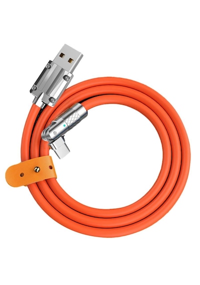 6015 Usb To Type C Hızlı Şarj Data Kablosu Çevirici Dönüştürücü Adaptör 180 Döner 120w 1m