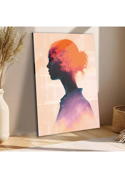 Tink Modern Dekoratif Tablo, Cam Görünümlü, Yapışkanlı, Kolay Montaj, Uv Baskılı Tt1011