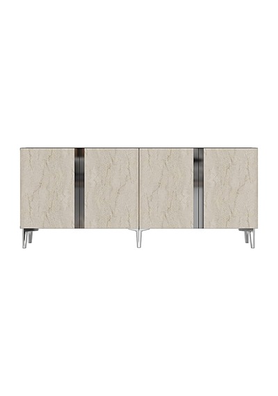Ka1898ats Anka Konsol Ve Tv Sehpası Antrasit-traverten-silver 180cm