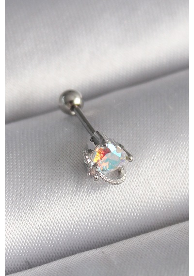 316l Çelik Gümüş Renk Zirkon Taşlı Kalp Tragus Piercing 5886 - Hs08372905-7744 Renkli Renkli