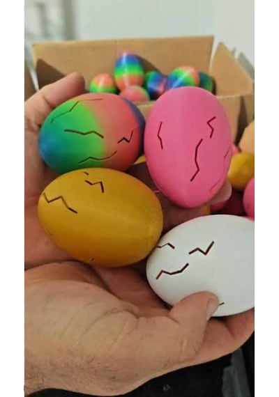 3d Baskı Yumurtası Sürpriz Figür Yumurtası Dekoratif Oyuncak Çizgi Karakter
