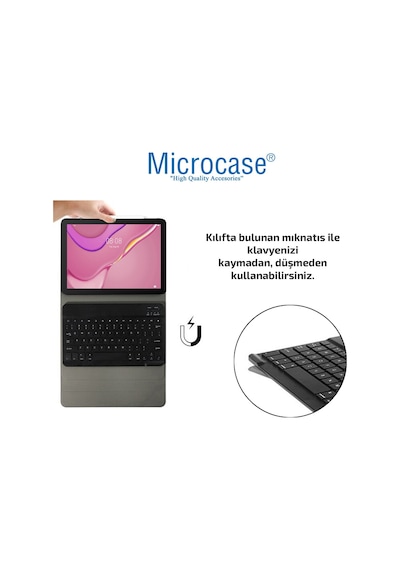 Huawei Uyumlu Matepad T10S 10.1 Inch Bluetooth Klavyeli Stand Kılıf Bkk4
