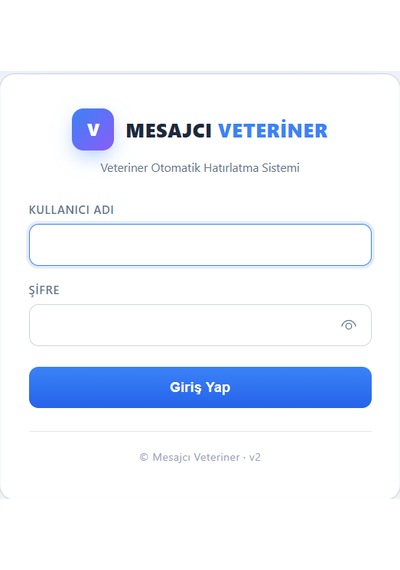 Mesajcı Veteriner Otomatik Aşı, Muayene Ve Borç Hatırlatma Modülü