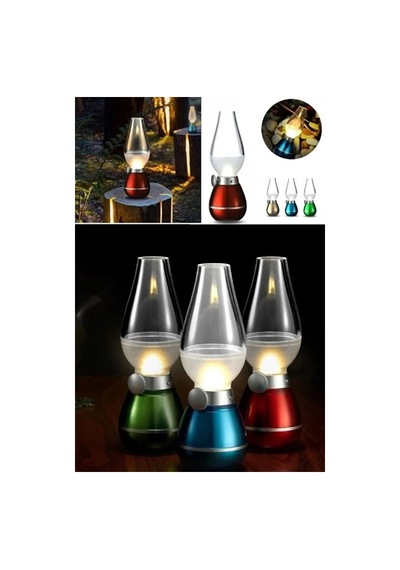 Retro Gaz Lambası Tasarımlı Led Lamba Kırmızı