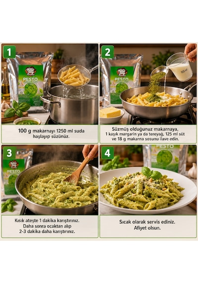 3 Lü Gurme Makarna Sosu Seti - Mac Cheese + Alfredo + Pesto 3 X 1000g