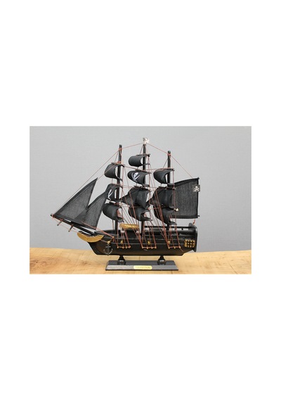 2 Adet Ahşap Korsan Gemisi Dekoratif Ahşap Oyuncak Ve Masaüstü Süs, Pirate Ship Wooden Model