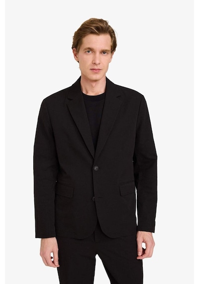Defacto Modern Fıt Krinkıl Blazer Ceket F9819ax26spbk27 Siyah-bk27