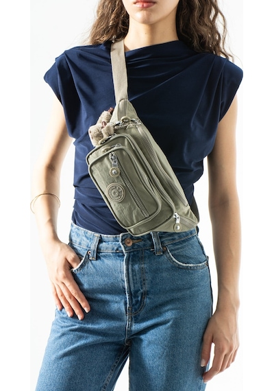 571 Collections Unisex Çok Cepli, Su Geçirmez, Çapraz Askılı Bel Çantası Freebag Vizon Model: 571-7j