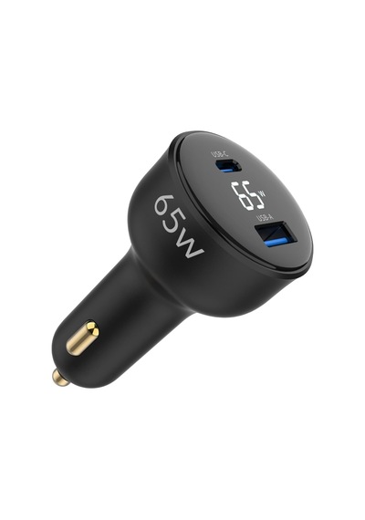 65w Led Ekranlı Type-c + Usb-a Araç Şarj Aleti İphone & Android & Notebook Araç İçi Şarj Cihazı