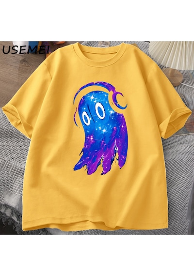 Flood Of Style Undertale Napstablook Müzik Hayalet T Shirt Rahat Pamuk Kısa Kollu Erkekler Sclothes O Boyun Pembe