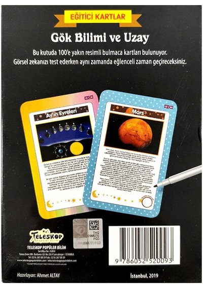 Gök Bilimi Ve Uzay Eğitici Kartlar - Etkinlik Kartları