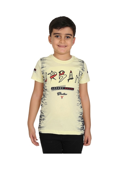Toontoy Kids Toontoy Erkek Çocuk T-shırt Çocuk Urban Baskılı Sarı