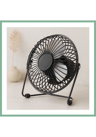 Bşkvirgo Usb Şarjlı Metal Mini Masaüstü Fan 14.5x7.5x15 Cm Bsk2026