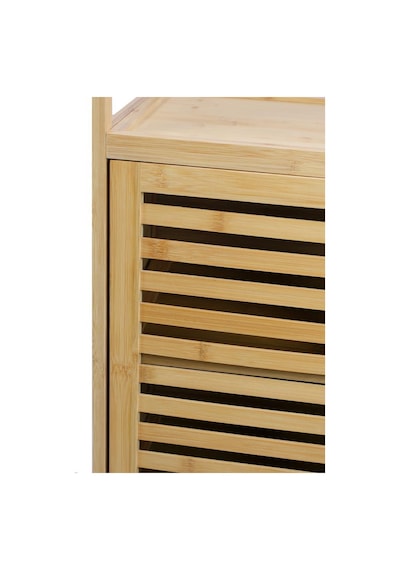 Digithome Bambu Çift Kapaklı 2 Raflı Banyo Düzenleyici Organizer Yatay Dolap Db-0038 Kahverengi