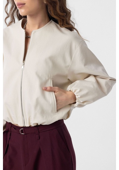 Antioch Crop Kadın Bomber Mont Taş