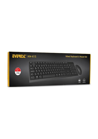 Everest KM-615 Usb Combo Q Standart Klavye Mouse Set