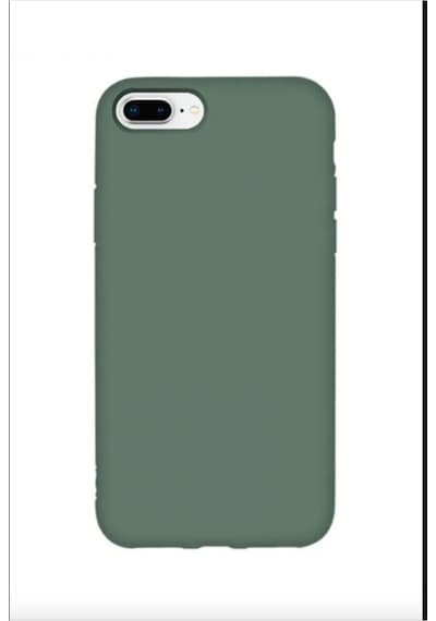 İphone 7 Plus / 8 Plus Uyumlu Lansman Kılıf İç Kısmı Kadife Silikon Telefon Kılıfı Haki