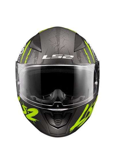 Ls2 Rapıd 2 Raven Motosiklet Kaskı Gri - Mat Siyah - Neon Sarı