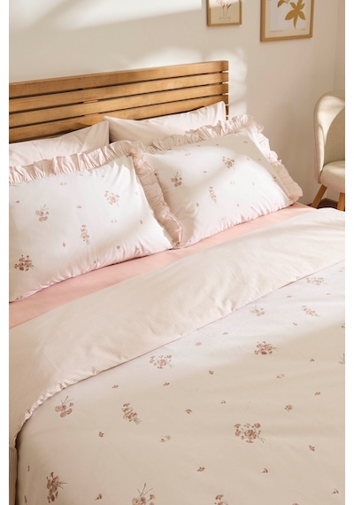 Kaşmir Home Levina %100 Pamuk Çift Kişilik Nevresim Takımı Rose