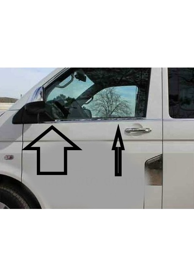 Volkswagen T5 2 Parça Cam Çitası Krom 2010 2011 2012 2013 2014