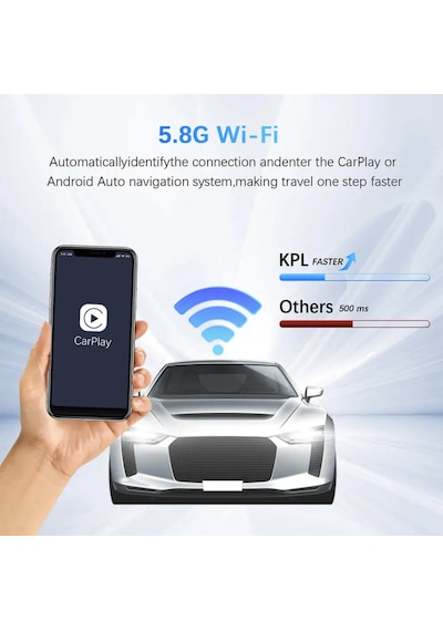 Kablosuz Carplay Adaptörü İphone & Android Uyumlu Bağlantı Kopmaz Yeni Nesil - 9014427374683 Diğer