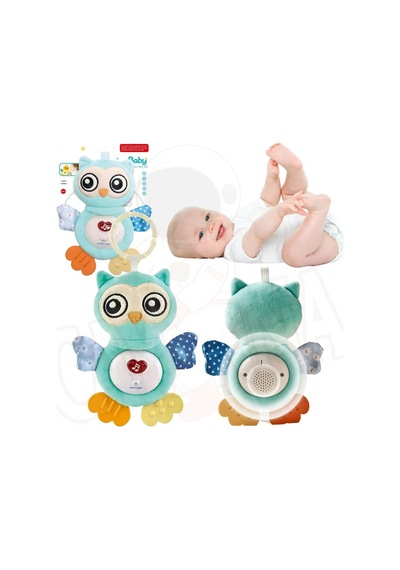 Cayenna Işıklı Ve Sesli Bebek Baykuşu Soft Peluş Yumuşak 15 Cm Bebek Oyuncak Baykuş Kaşıyıcılı
