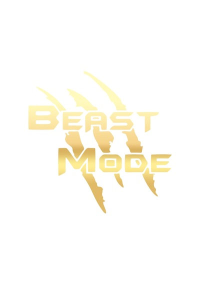 Beast Mode Sticker 17x17 Cm Gold