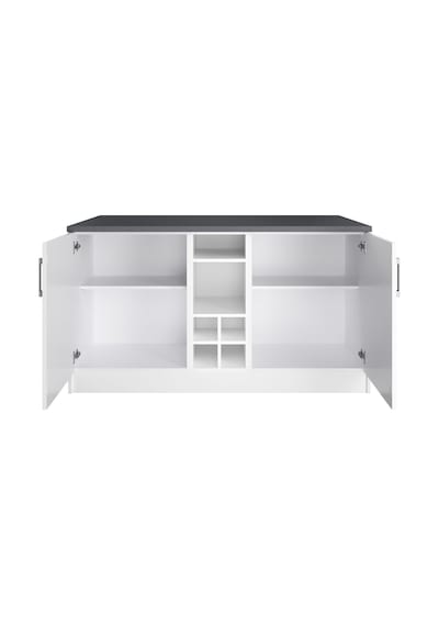 Helios Mutfak Alt Modül 2 Kapaklı -150 Cm Beyaz-tezgah Dahil Beyaz