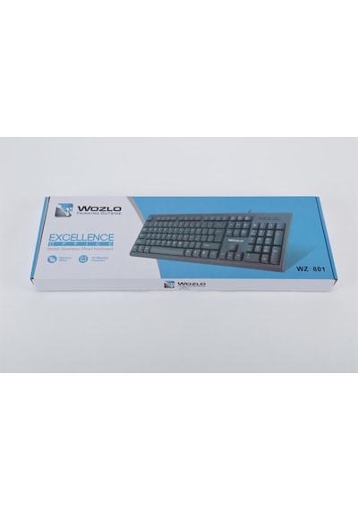 Wozlo WZ-801 Usb Kablolu Fiber Doku Standart Q Klavye