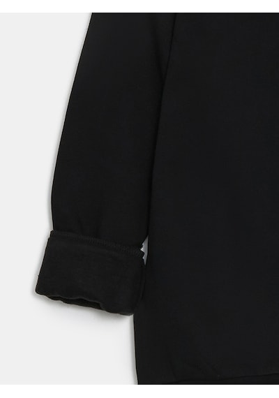 Lcwaıkıkı Basic Siyah Bisiklet Yaka Uzun Kollu Erkek Sweatshirt