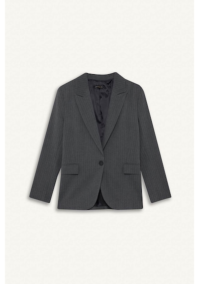 Defacto Regular Fit Düğmeli Blazer Ceket F9465ax25augr93 Gri