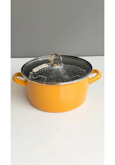 Kızartma Tenceresi Sarı 22 Cm 4,5 Lt Renkli