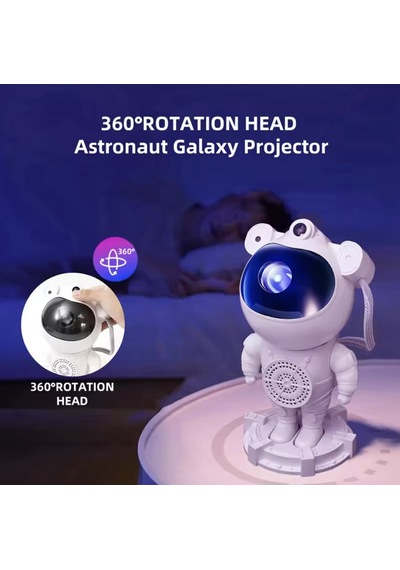 Astronot Galaxy Uyumlu Projektör, Rgb Led Gece Lambası, Hoparlörlü, App + Uzaktan Kumandalı