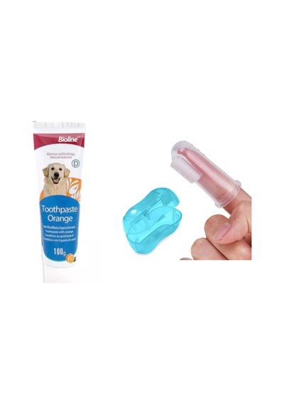 Bioline Portakal Aromalı Kedi ve Köpek Diş Macunu 100 G + Fırça