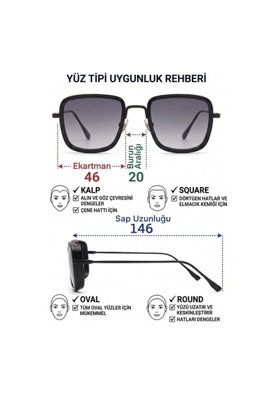 Small Kare Siyah Çerçeve Siyah Cam Minimal Güneş Gözlüğü Yüksek Kalite Siyah