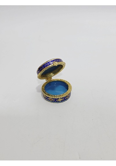 Antika Cloisonne Minyatür Kutu 4,4x2,5cm 076