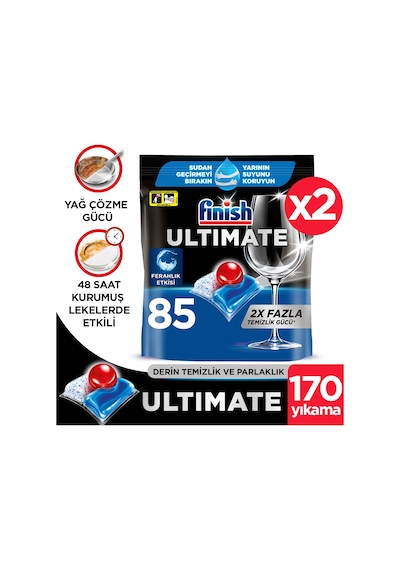 Finish Ultimate Bulaşık Makinesi Deterjanı Kapsül Tablet 170 Adet (85 x 2)
