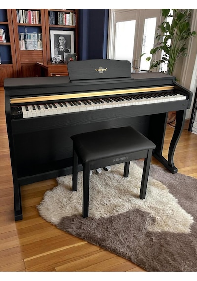 Marcia Mk-900 Bk Dijital Konsol Piyano, Bluetooth, Tuş Hassasiyeti, 88 Tuşlu, Kapaklı Kulaklık Ve Tabure