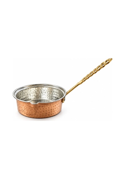 Aura Copper Kalın Bakır Sosluk 12 Cm 1 Mm El Dövmesi Uzun Saplı Sos Tavası Ss-00002